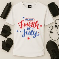 Happy 4th Of July Festive Holiday Cooling Performance Crew T-Shirt