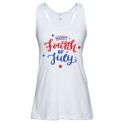 Happy 4th Of July Festive Holiday Ladies Essential Flowy Tank