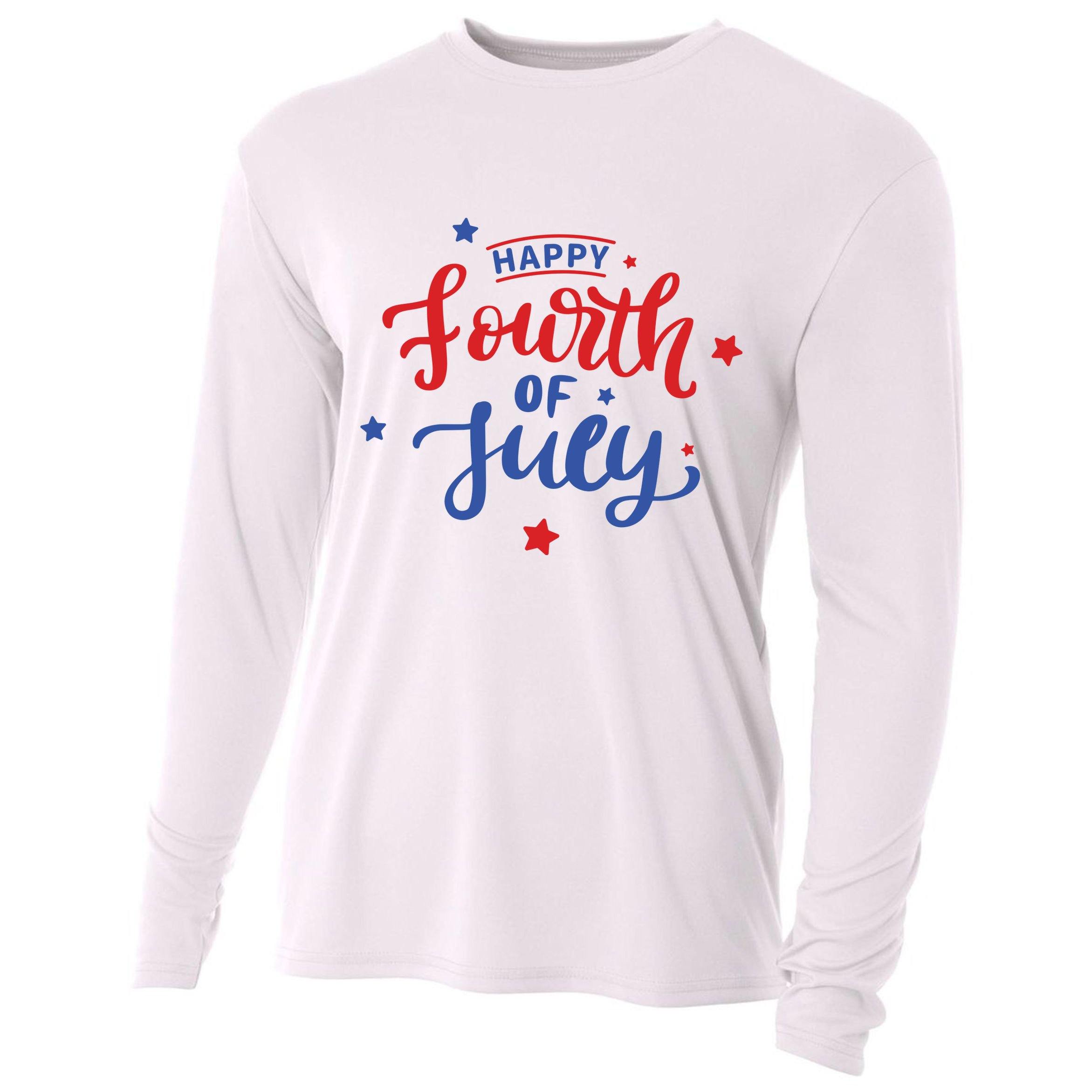 Happy 4th Of July Festive Holiday Cooling Performance Long Sleeve Crew