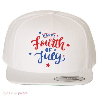 Happy 4th Of July Festive Holiday Wool Snapback Cap