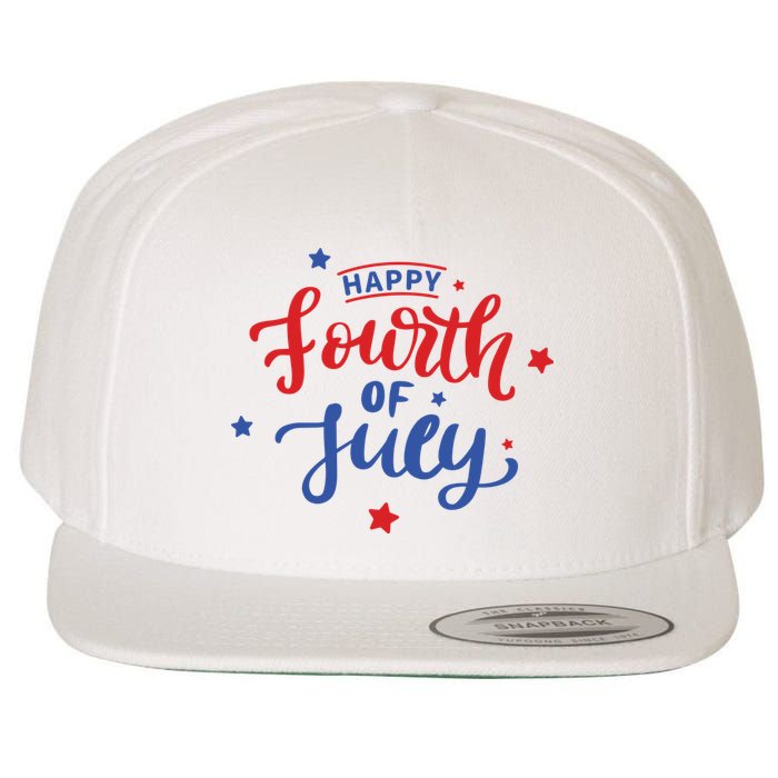 Happy 4th Of July Festive Holiday Wool Snapback Cap