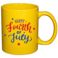 Happy 4th Of July Festive Holiday 11oz C Handle Ceramic Mug