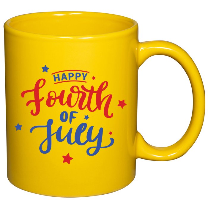 Happy 4th Of July Festive Holiday 11oz C Handle Ceramic Mug