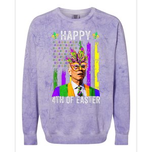 Happy 4th Of Easter Funny Joe Biden Mardi Gras Shenanigans  Colorblast Crewneck Sweatshirt