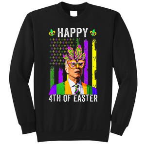 Happy 4th Of Easter Funny Joe Biden Mardi Gras Shenanigans  Sweatshirt