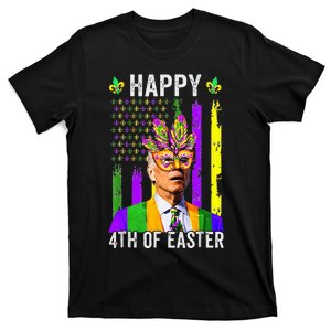 Happy 4th Of Easter Funny Joe Biden Mardi Gras Shenanigans  T-Shirt