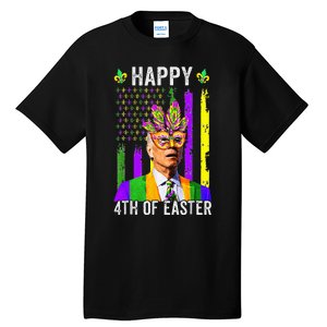 Happy 4th Of Easter Funny Joe Biden Mardi Gras Shenanigans  Tall T-Shirt