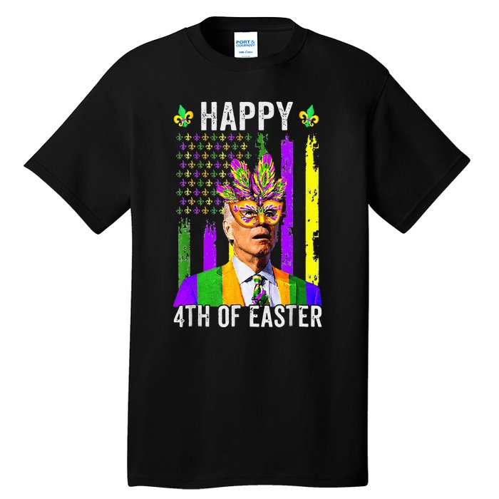 Happy 4th Of Easter Funny Joe Biden Mardi Gras Shenanigans  Tall T-Shirt