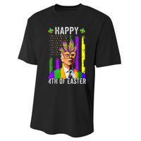 Happy 4th Of Easter Funny Joe Biden Mardi Gras Shenanigans  Performance Sprint T-Shirt