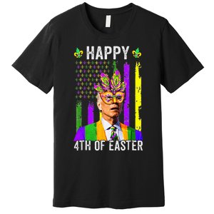 Happy 4th Of Easter Funny Joe Biden Mardi Gras Shenanigans  Premium T-Shirt