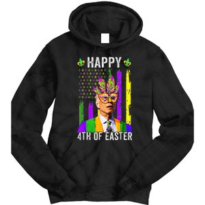 Happy 4th Of Easter Funny Joe Biden Mardi Gras Shenanigans  Tie Dye Hoodie