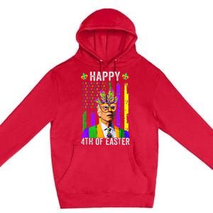 Happy 4th Of Easter Funny Joe Biden Mardi Gras Shenanigans  Premium Pullover Hoodie