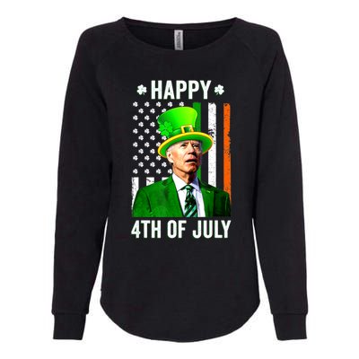 Happy 4th Of July Confused Funny Joe Biden St Patricks Day Womens California Wash Sweatshirt