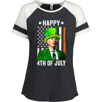 Happy 4th Of July Confused Funny Joe Biden St Patricks Day Enza Ladies Jersey Colorblock Tee