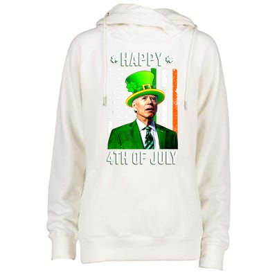 Happy 4th Of July Confused Funny Joe Biden St Patricks Day Womens Funnel Neck Pullover Hood