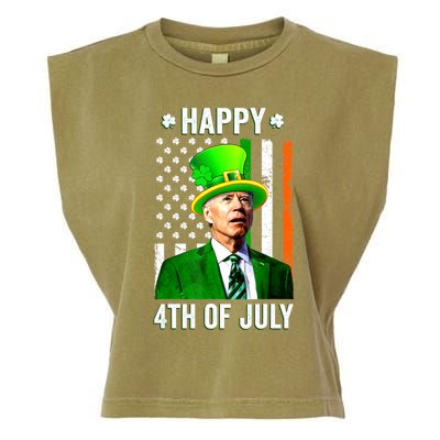 Happy 4th Of July Confused Funny Joe Biden St Patricks Day Garment-Dyed Women's Muscle Tee