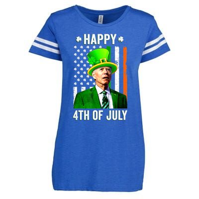 Happy 4th Of July Confused Funny Joe Biden St Patricks Day Enza Ladies Jersey Football T-Shirt