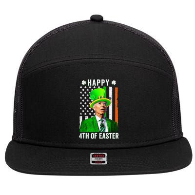 Happy 4th Of Easter Joe Biden St Patricks Day Leprechaun Hat  7 Panel Mesh Trucker Snapback Hat