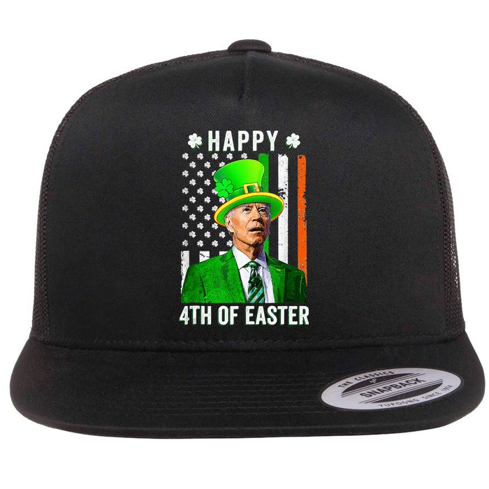 Happy 4th Of Easter Joe Biden St Patricks Day Leprechaun Hat  Flat Bill Trucker Hat