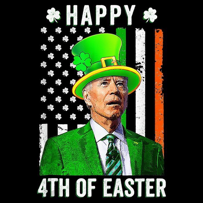 Happy 4th Of Easter Joe Biden St Patricks Day Leprechaun Hat  Flat Bill Trucker Hat
