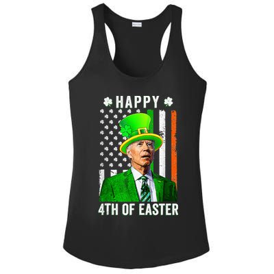 Happy 4th Of Easter Joe Biden St Patricks Day Leprechaun Hat  Ladies PosiCharge Competitor Racerback Tank
