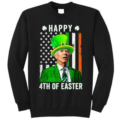 Happy 4th Of Easter Joe Biden St Patricks Day Leprechaun Hat  Tall Sweatshirt