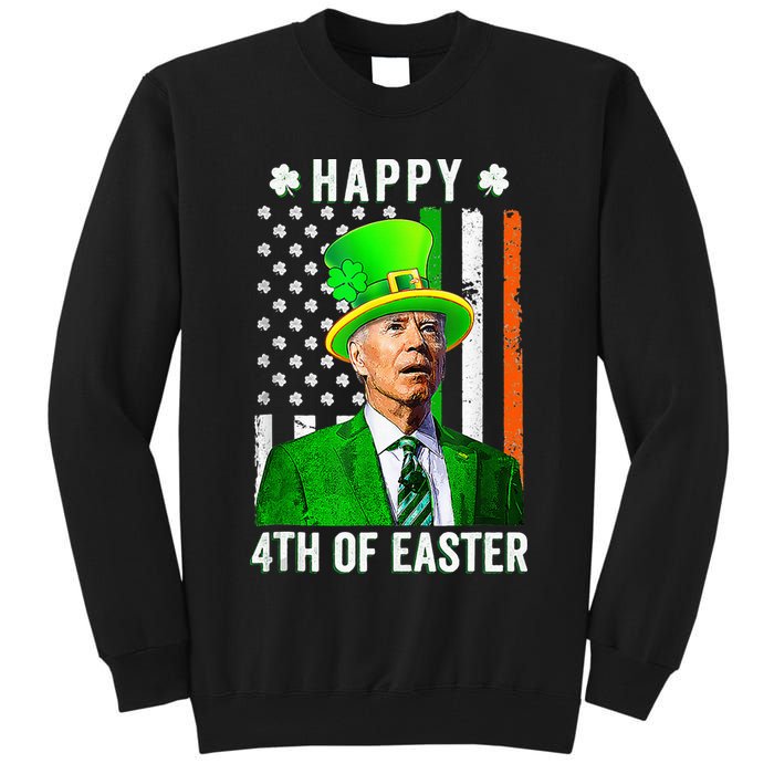 Happy 4th Of Easter Joe Biden St Patricks Day Leprechaun Hat  Tall Sweatshirt
