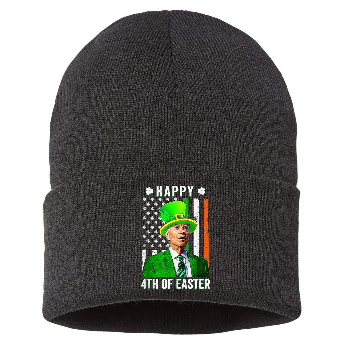 Happy 4th Of Easter Joe Biden St Patricks Day Leprechaun Hat  Sustainable Knit Beanie