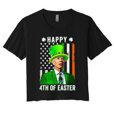 Happy 4th Of Easter Joe Biden St Patricks Day Leprechaun Hat  Crop Top