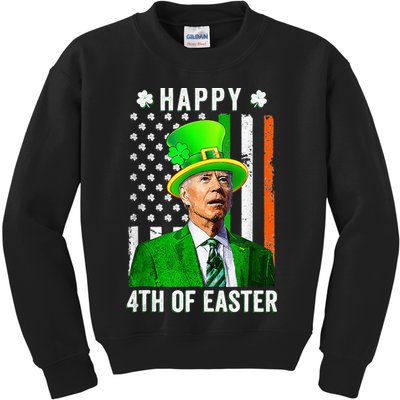 Happy 4th Of Easter Joe Biden St Patricks Day Leprechaun Hat  Kids Sweatshirt
