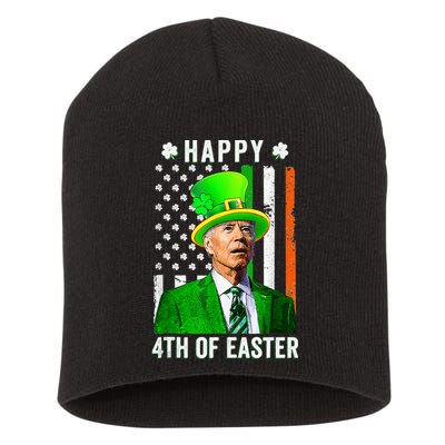 Happy 4th Of Easter Joe Biden St Patricks Day Leprechaun Hat  Short Acrylic Beanie