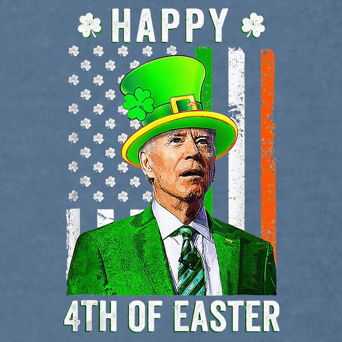 Happy 4th Of Easter Joe Biden St Patricks Day Leprechaun Hat  Garment-Dyed Sweatshirt