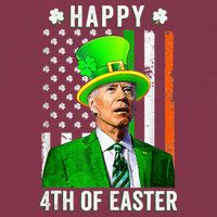 Happy 4th Of Easter Joe Biden St Patricks Day Leprechaun Hat  16oz Travel Tumbler