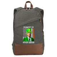 Happy 4th Of Easter Joe Biden St Patricks Day Leprechaun Hat  Cotton Canvas Backpack