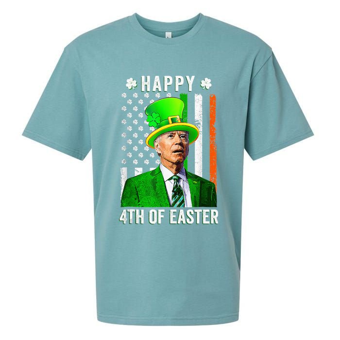 Happy 4th Of Easter Joe Biden St Patricks Day Leprechaun Hat  Sueded Cloud Jersey T-Shirt