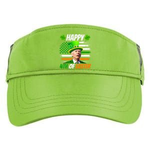 Happy 4th Of Easter Joe Biden St Patricks Day Leprechaun American Flag Adult Drive Performance Visor