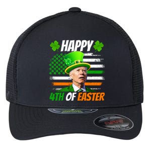 Happy 4th Of Easter Joe Biden St Patricks Day Leprechaun American Flag Flexfit Unipanel Trucker Cap