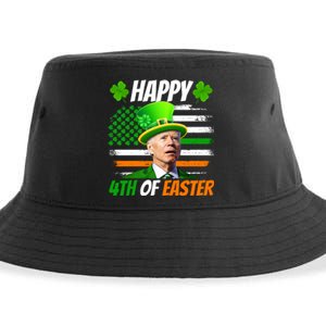 Happy 4th Of Easter Joe Biden St Patricks Day Leprechaun American Flag Sustainable Bucket Hat