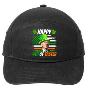 Happy 4th Of Easter Joe Biden St Patricks Day Leprechaun American Flag 7-Panel Snapback Hat