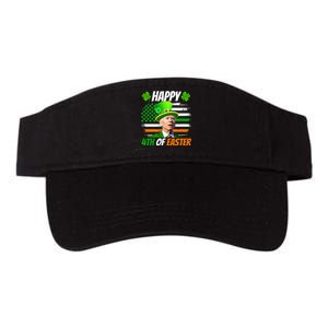 Happy 4th Of Easter Joe Biden St Patricks Day Leprechaun American Flag Valucap Bio-Washed Visor