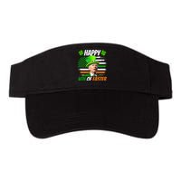 Happy 4th Of Easter Joe Biden St Patricks Day Leprechaun American Flag Valucap Bio-Washed Visor