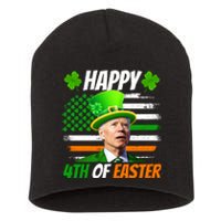 Happy 4th Of Easter Joe Biden St Patricks Day Leprechaun American Flag Short Acrylic Beanie