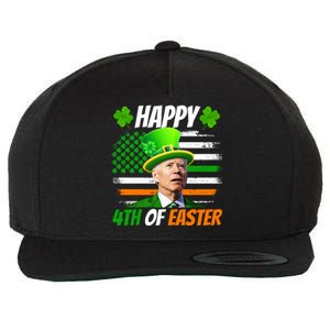 Happy 4th Of Easter Joe Biden St Patricks Day Leprechaun American Flag Wool Snapback Cap