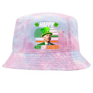 Happy 4th Of Easter Joe Biden St Patricks Day Leprechaun American Flag Tie-Dyed Bucket Hat