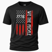 Happy 4th Of July 1776 American Flag Cooling Performance Crew T-Shirt
