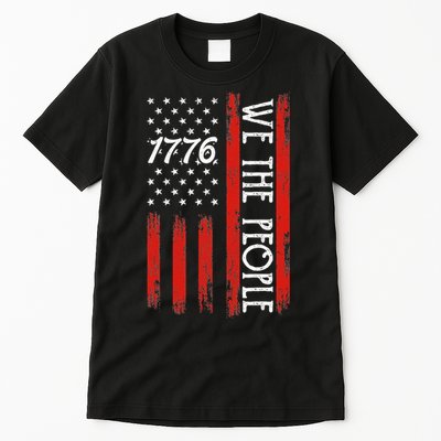 Happy 4th Of July 1776 American Flag Tall T-Shirt