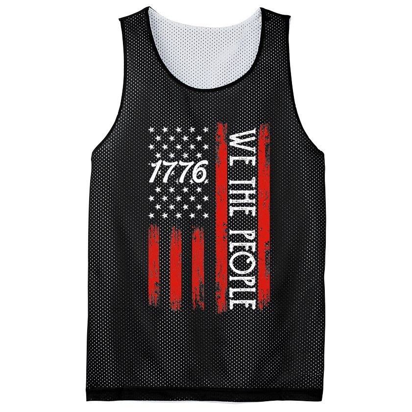 Happy 4th Of July 1776 American Flag Mesh Reversible Basketball Jersey Tank