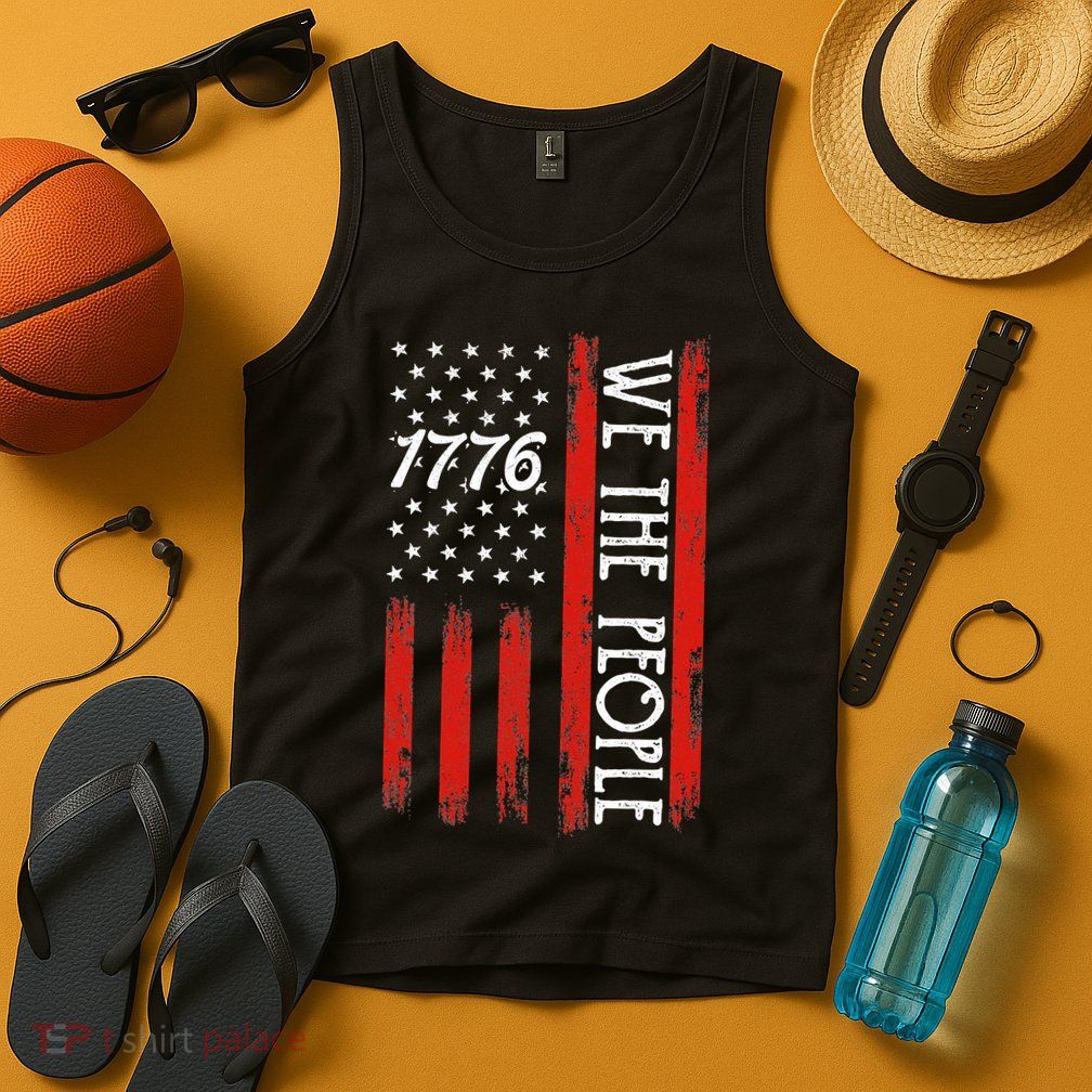 Happy 4th Of July 1776 American Flag Tank Top