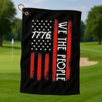 Happy 4th Of July 1776 American Flag Golf Towel