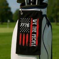 Happy 4th Of July 1776 American Flag Golf Towel